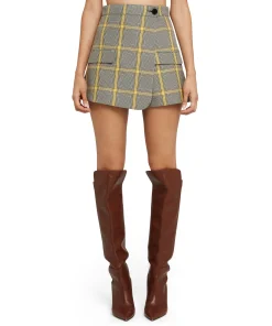 Skort In Prince Of Wales Con Design A Portafoglio^MSGM Cheap