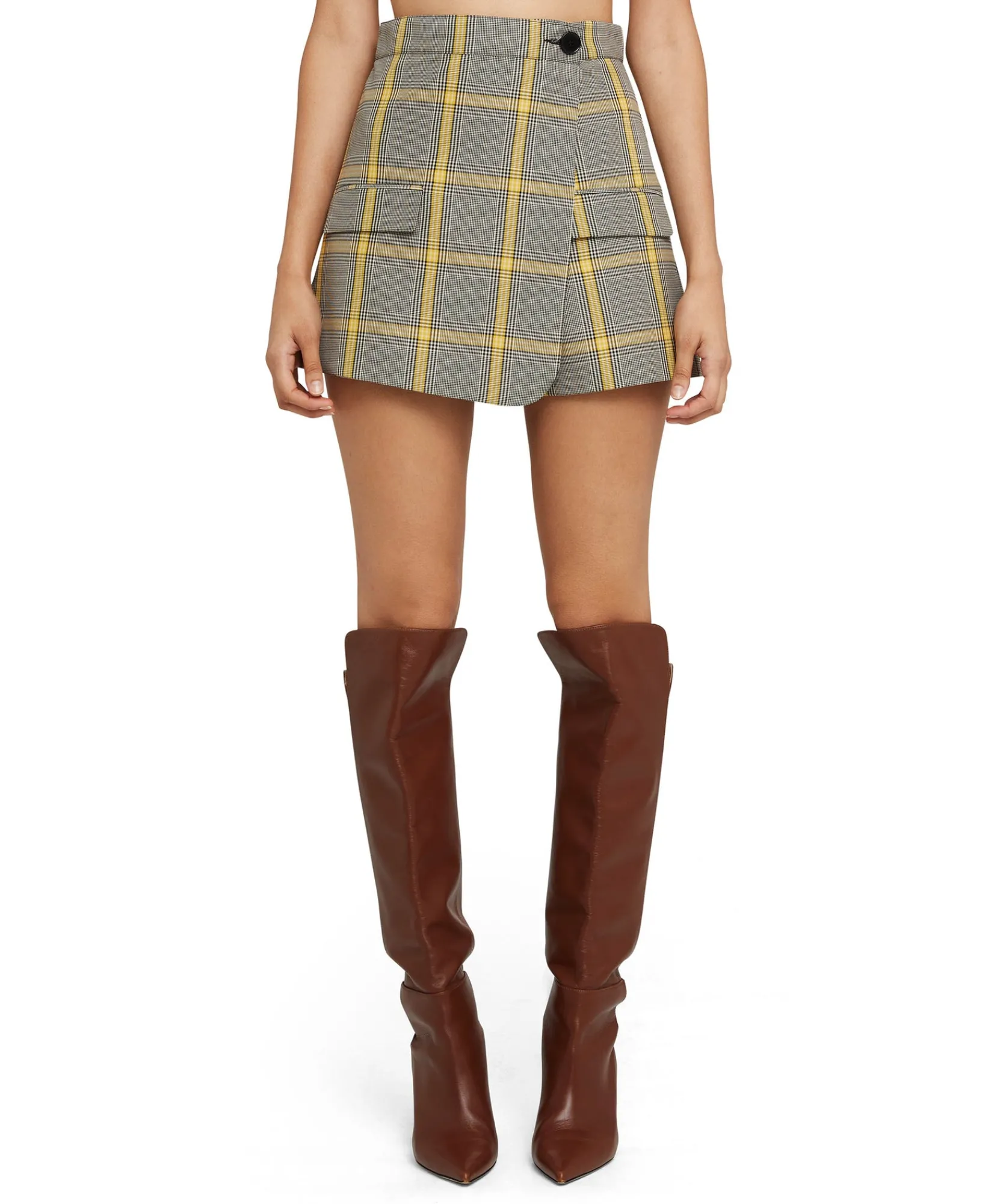 Skort In Prince Of Wales Con Design A Portafoglio^MSGM Cheap