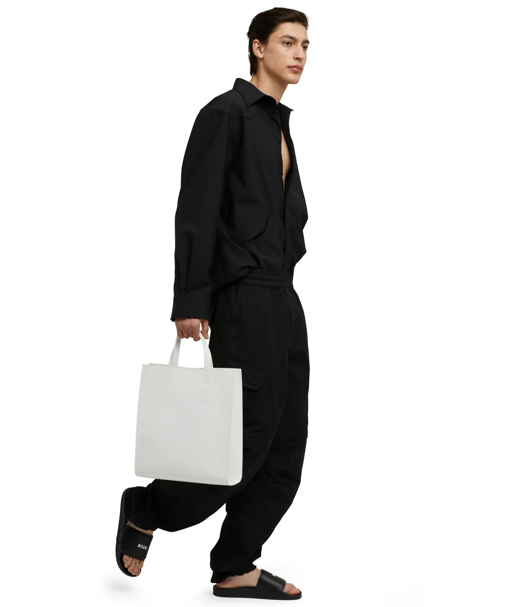 Tote Bag In Ecopelle Con Micrologo Embossed^MSGM Flash Sale