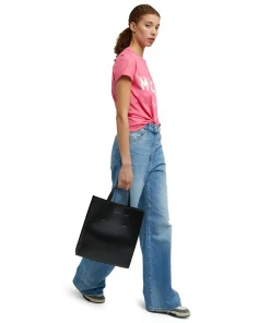 Tote Bag In Ecopelle Con Micrologo Embossed^MSGM Fashion