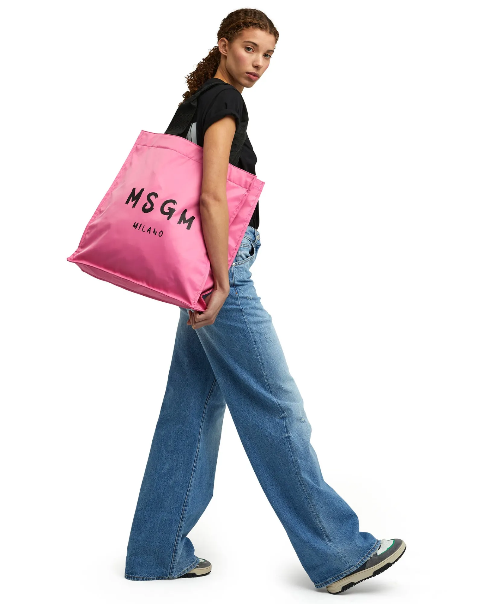 Tote In Nylon Signature Con Logo Pennellato^MSGM Online
