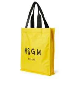 Tote In Nylon Signature Con Logo Pennellato^MSGM Flash Sale