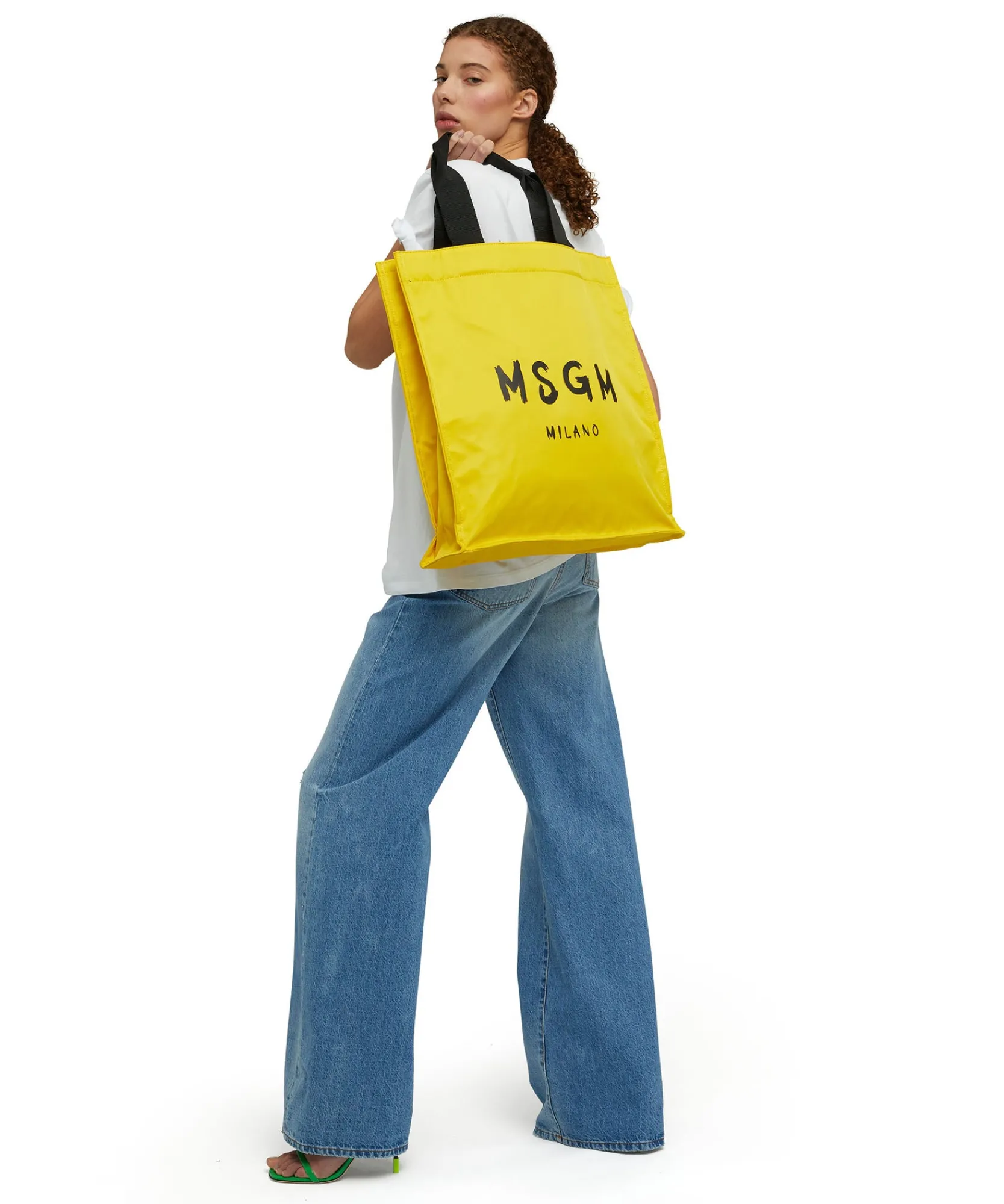 Tote In Nylon Signature Con Logo Pennellato^MSGM Flash Sale