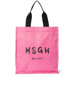 Tote In Nylon Signature Con Logo Pennellato^MSGM Shop