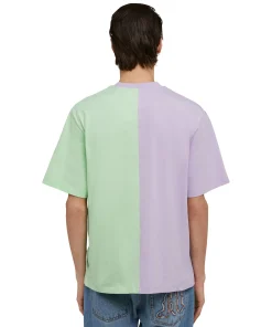 T-Shirt Girocollo Bicolore In Cotone Organico Della Capsule Fantastic Green^MSGM New