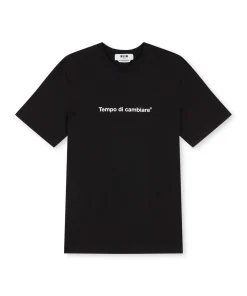 T-Shirt Girocollo Con Quote "Tempo Di Cambiare"^MSGM Best Sale