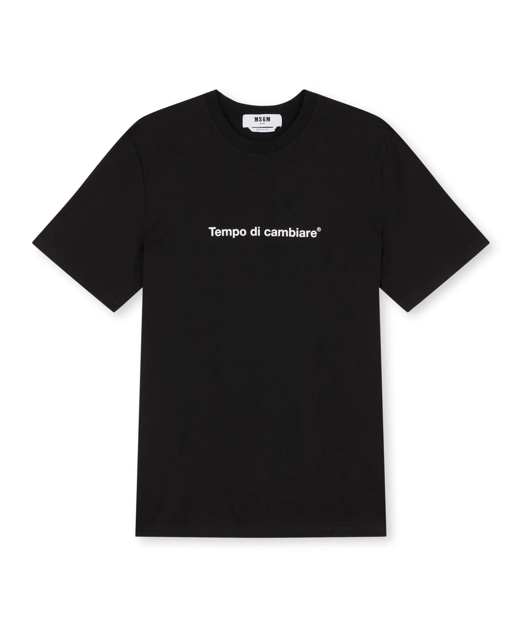T-Shirt Girocollo Con Quote "Tempo Di Cambiare"^MSGM Best Sale