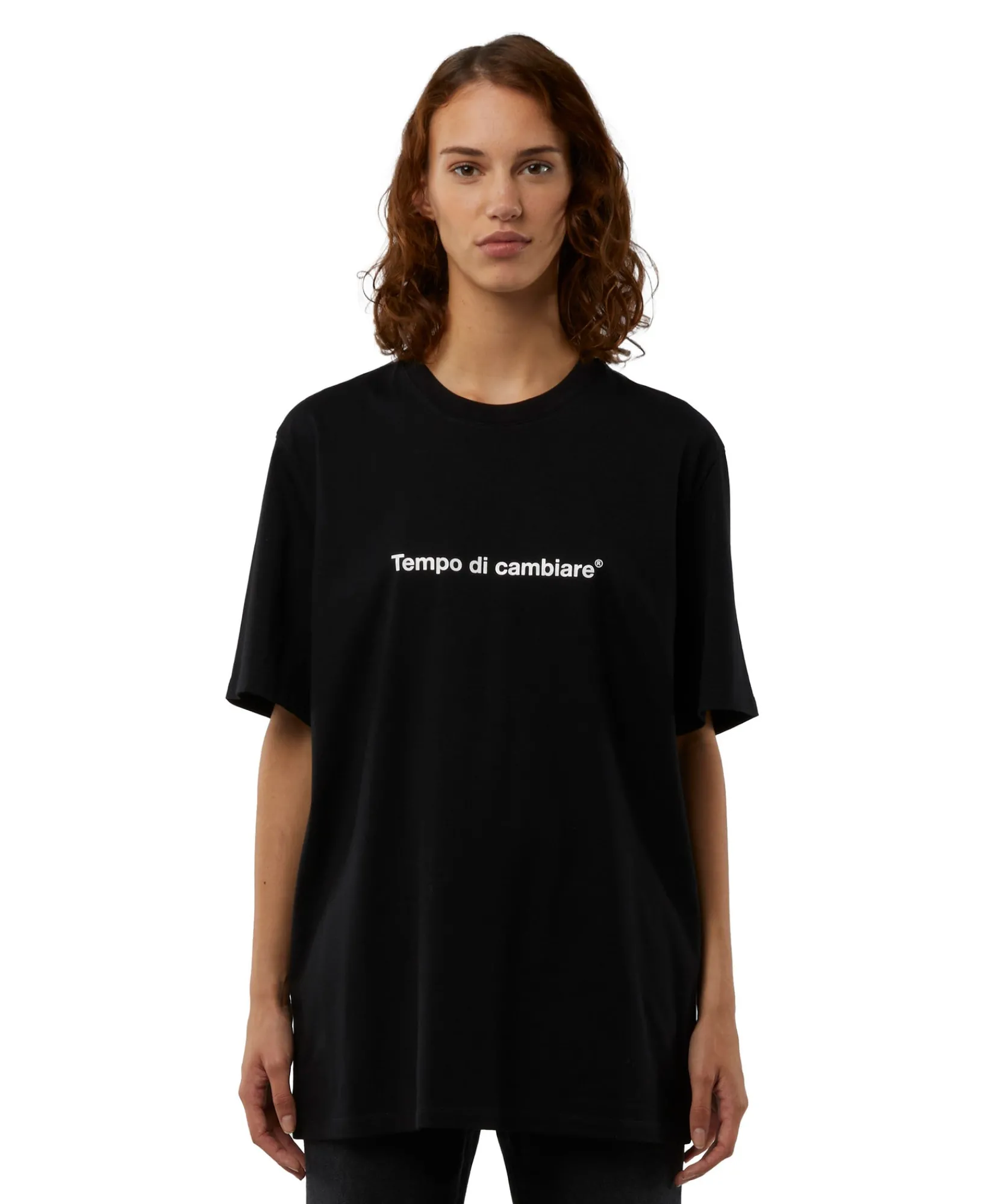 T-Shirt Girocollo Con Quote "Tempo Di Cambiare"^MSGM Best Sale