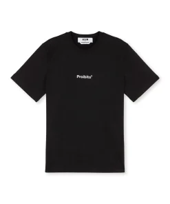 T-Shirt Girocollo Con Quote "Proibito"^MSGM Discount