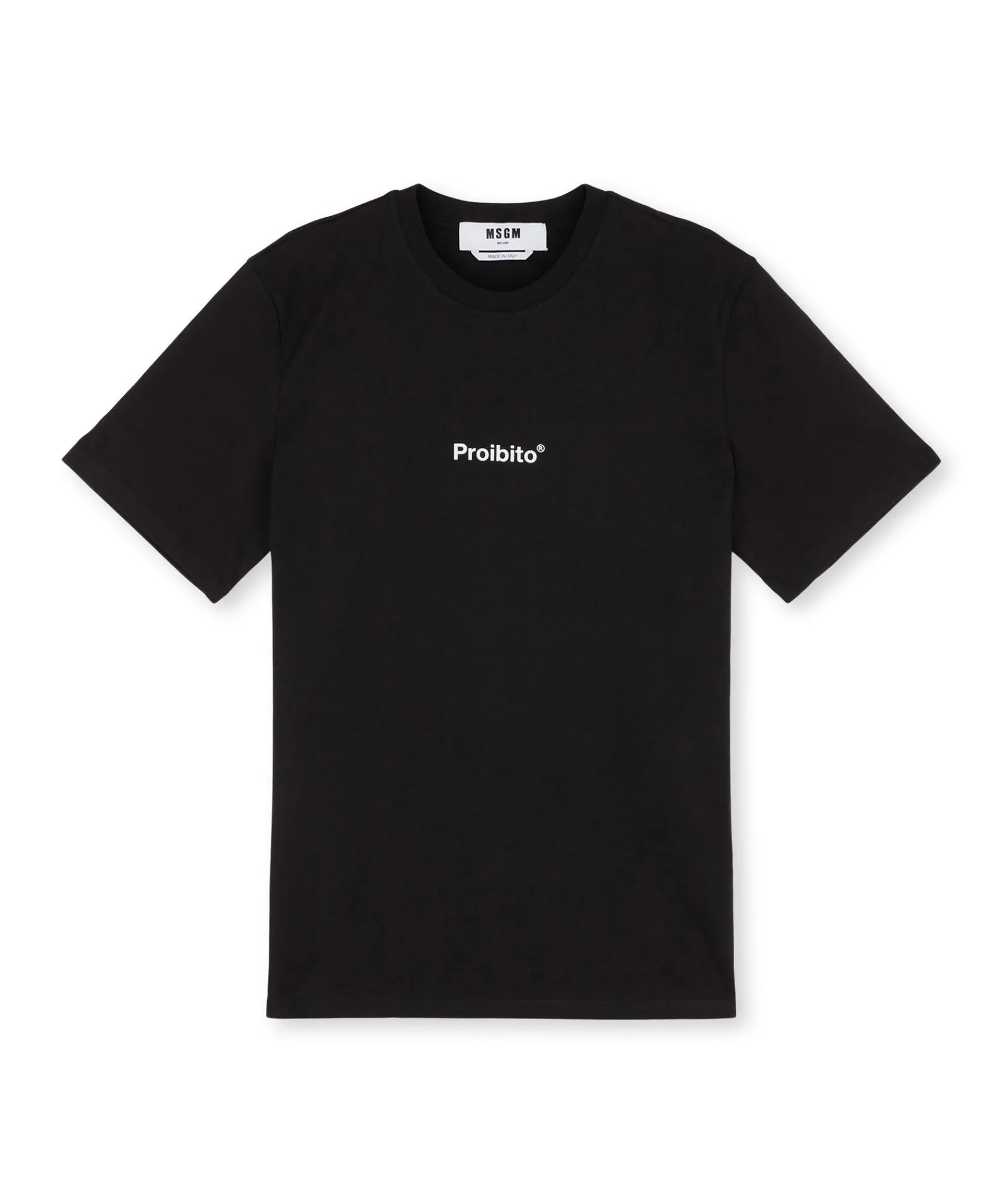 T-Shirt Girocollo Con Quote "Proibito"^MSGM Discount