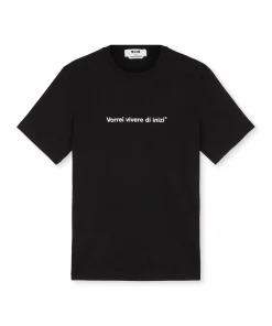 T-Shirt Girocollo Con Quote 