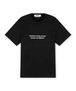 T-Shirt Girocollo Con Quote 