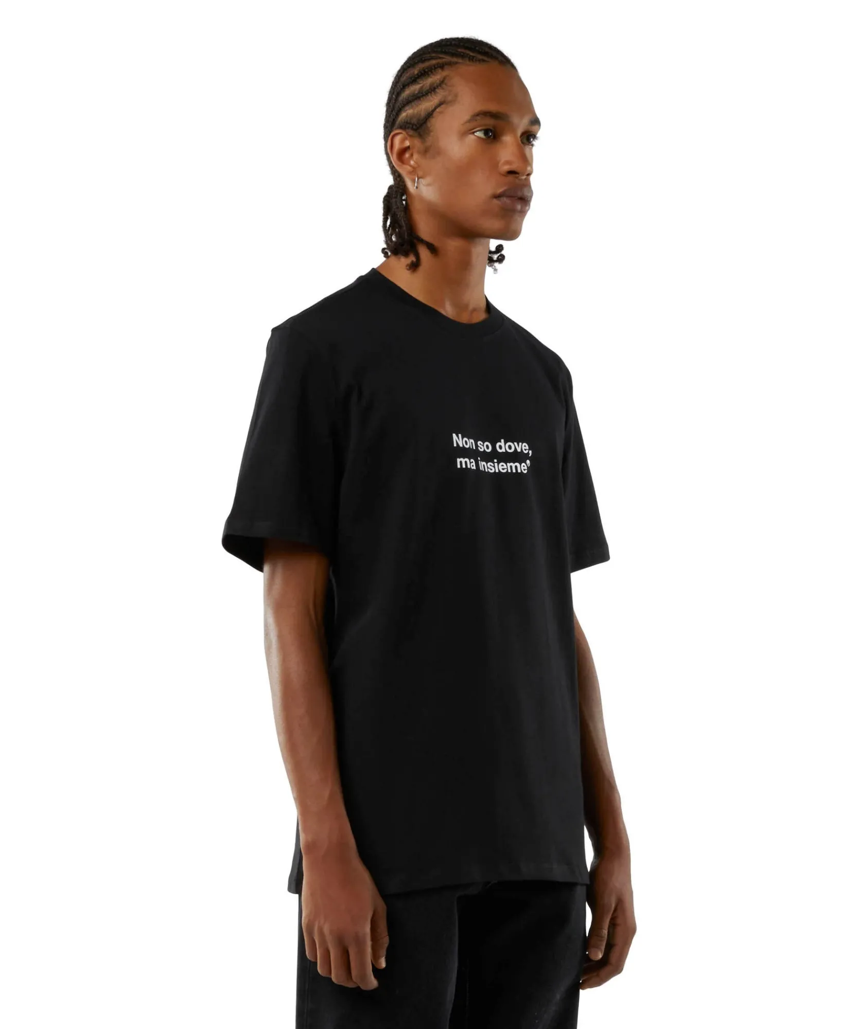 T-Shirt Girocollo Con Quote "Non So Dovema Insieme"^MSGM Sale