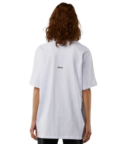 T-Shirt Girocollo Con Quote "Hard Times Are Interesting Times"^MSGM Flash Sale
