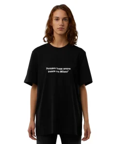 T-Shirt Girocollo Con Quote "Pensavo Fosse Amore Invece Era Milano"^MSGM Hot