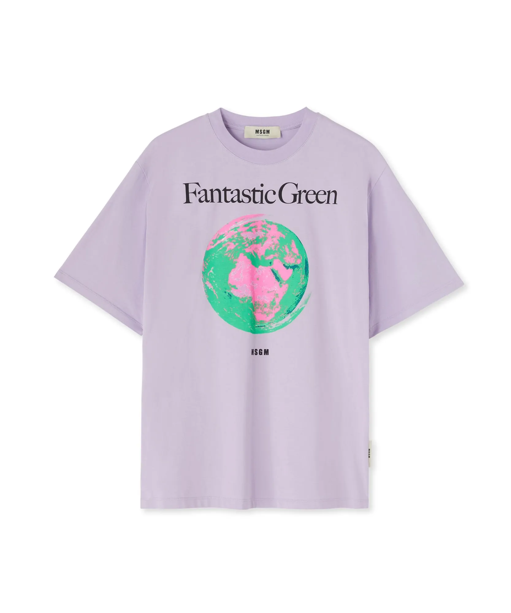 T-Shirt Girocollo In Cotone Organico Della Capsule Fantastic Green^MSGM Online