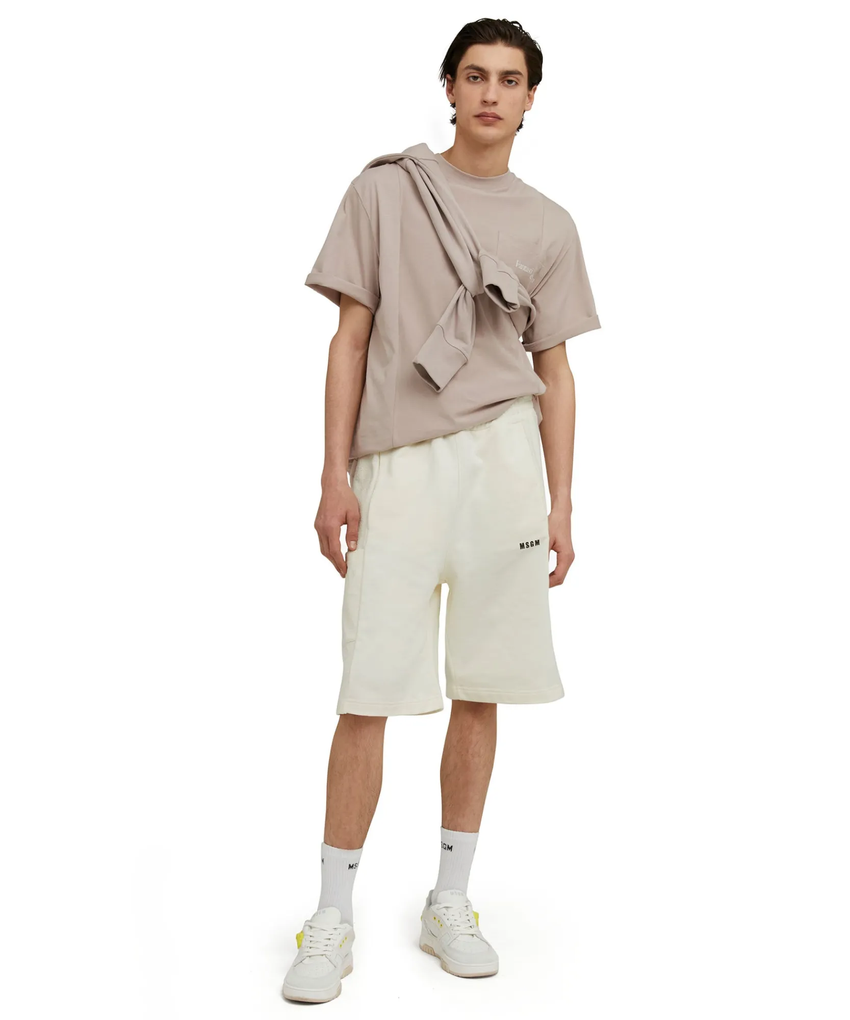 T-Shirt Girocollo In Cotone Organico Della Capsule Fantastic Green^MSGM Cheap
