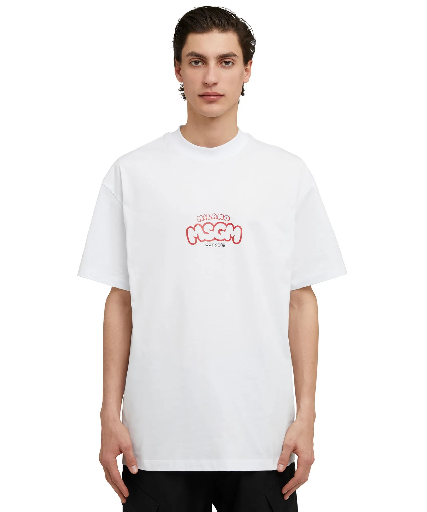 T-Shirt Girocollo In Cotone Con Logo E Grafica "Cocktail" Burro Studio X ^MSGM Clearance