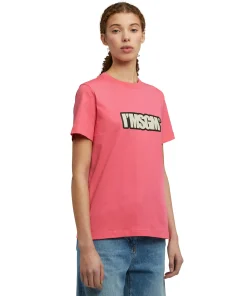 T-Shirt Girocollo In Cotone Con Logo