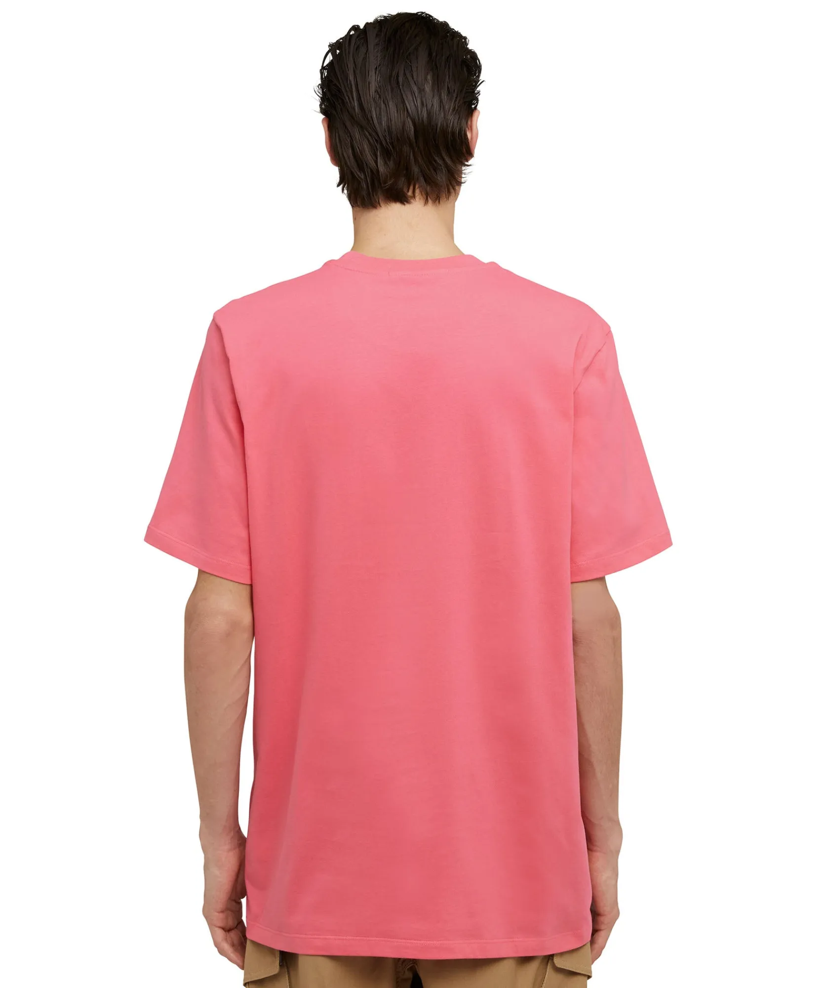 T-Shirt Girocollo In Cotone Con Micro Logo ^MSGM Best Sale