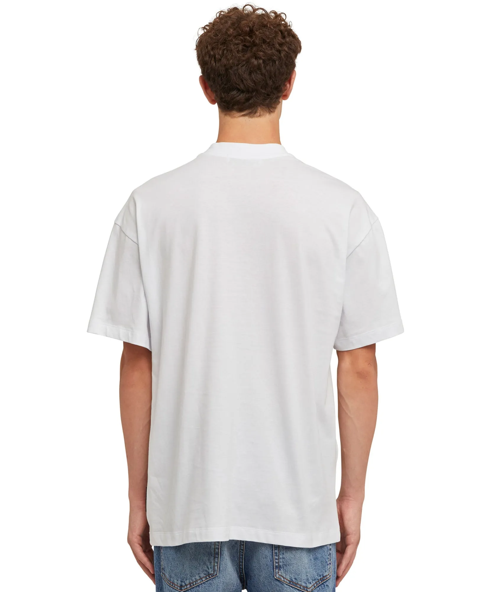 T-Shirt Girocollo In Cotone Con Con Grafica "Hibiscus Crocodile"^MSGM Flash Sale