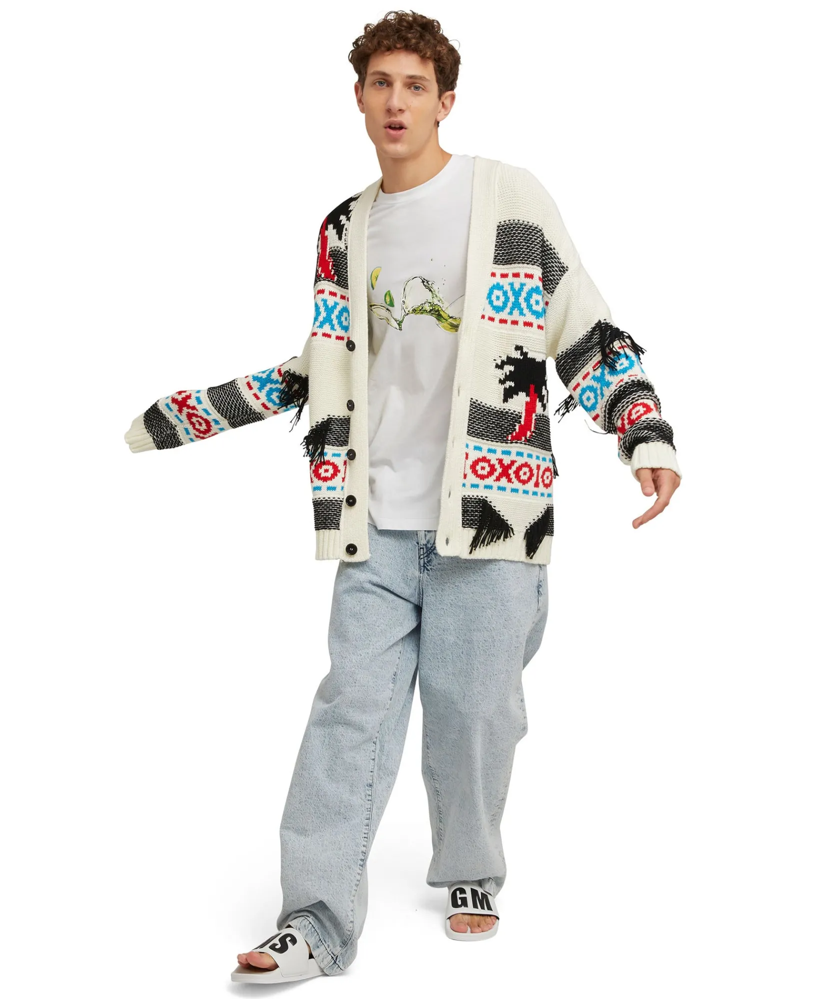T-Shirt Girocollo In Cotone Con Grafica " Margarita" E "Club Paradiso"^MSGM Sale