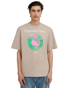 T-Shirt Girocollo In Cotone Organico Della Capsule Fantastic Green^MSGM Hot