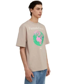 T-Shirt Girocollo In Cotone Organico Della Capsule Fantastic Green^MSGM Hot