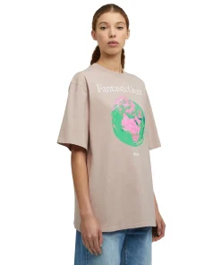 T-Shirt Girocollo In Cotone Organico Della Capsule Fantastic Green^MSGM Hot