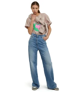 T-Shirt Girocollo In Cotone Organico Della Capsule Fantastic Green^MSGM Store
