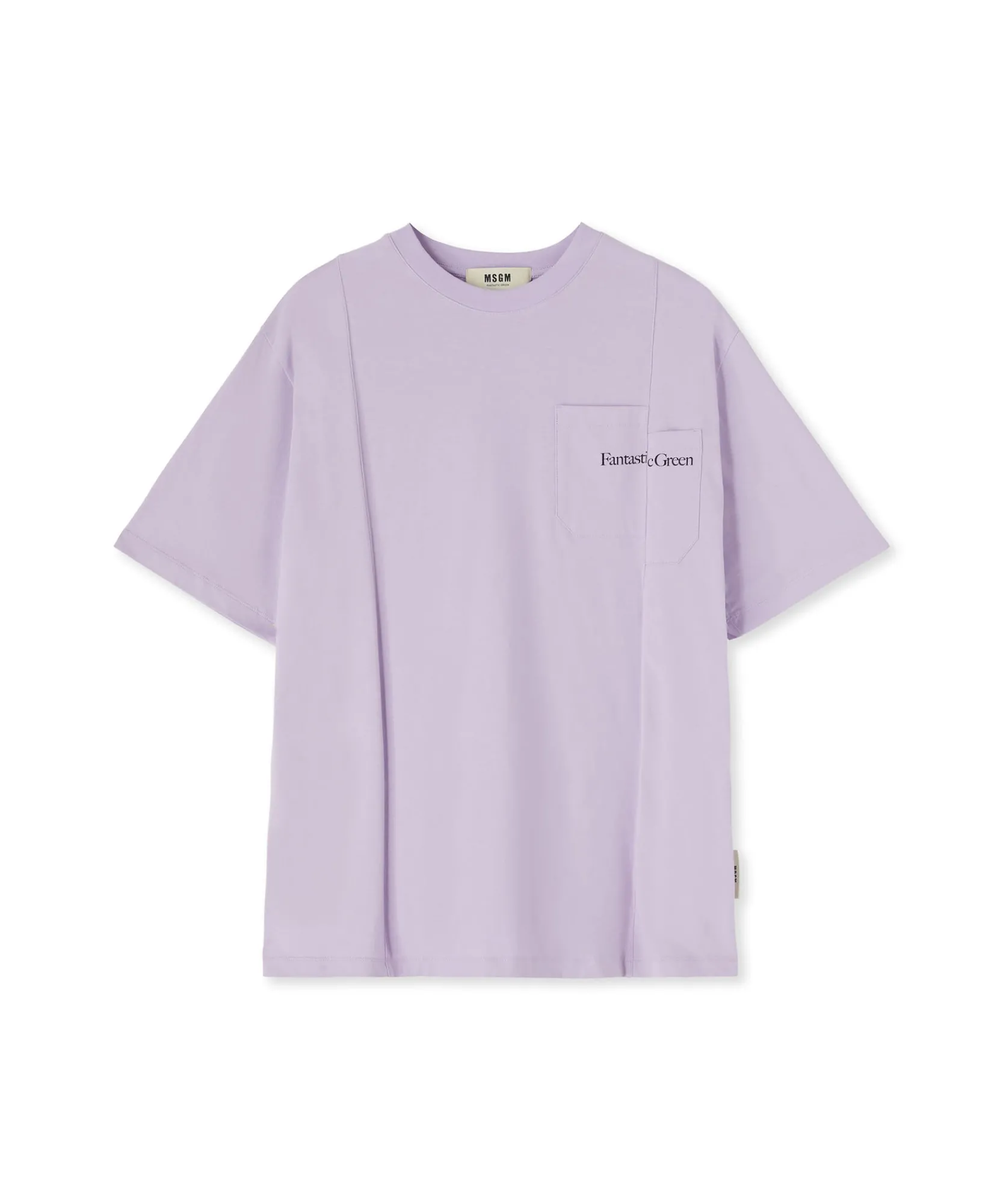 T-Shirt Girocollo In Cotone Organico Della Capsule Fantastic Green^MSGM Best Sale