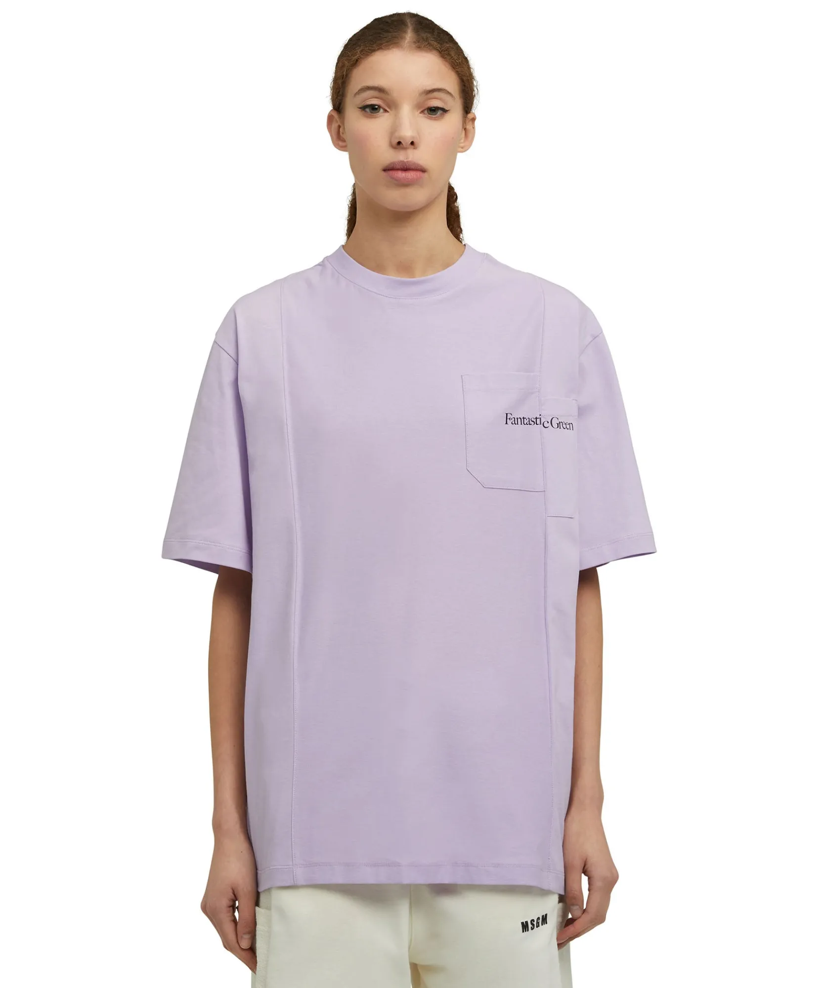 T-Shirt Girocollo In Cotone Organico Della Capsule Fantastic Green^MSGM Best Sale