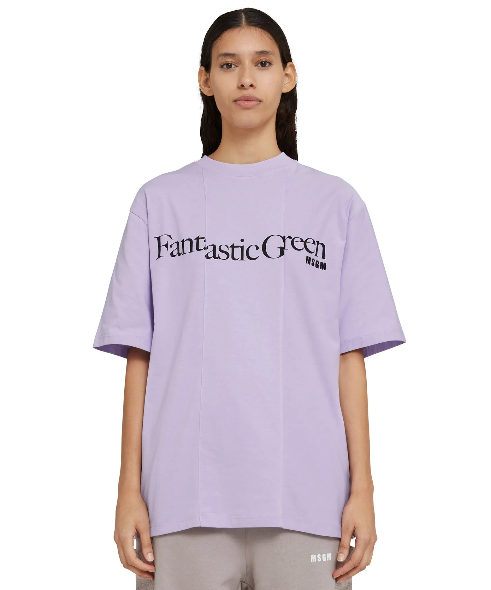 T-Shirt Girocollo In Cotone Organico Della Capsule Fantastic Green^MSGM Discount