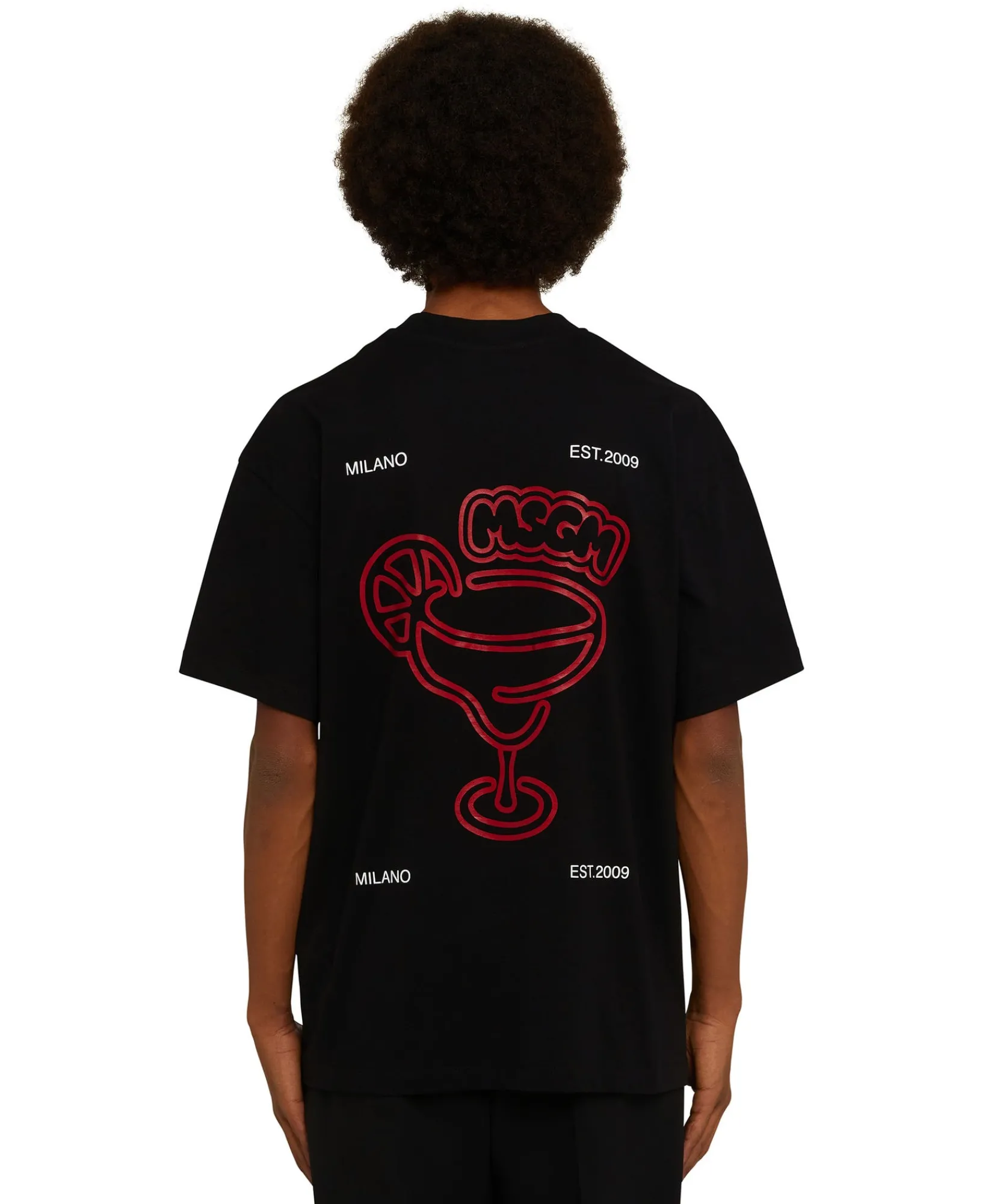 T-Shirt Girocollo In Cotone Con Logo E Grafica "Cocktail" Burro Studio X ^MSGM Clearance