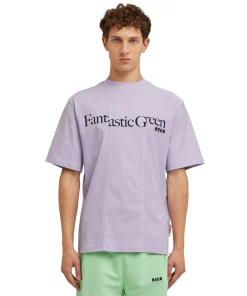 T-Shirt Girocollo In Cotone Organico Della Capsule Fantastic Green^MSGM Sale