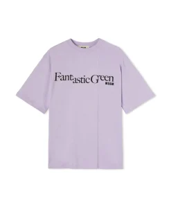 T-Shirt Girocollo In Cotone Organico Della Capsule Fantastic Green^MSGM Sale