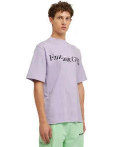T-Shirt Girocollo In Cotone Organico Della Capsule Fantastic Green^MSGM Sale