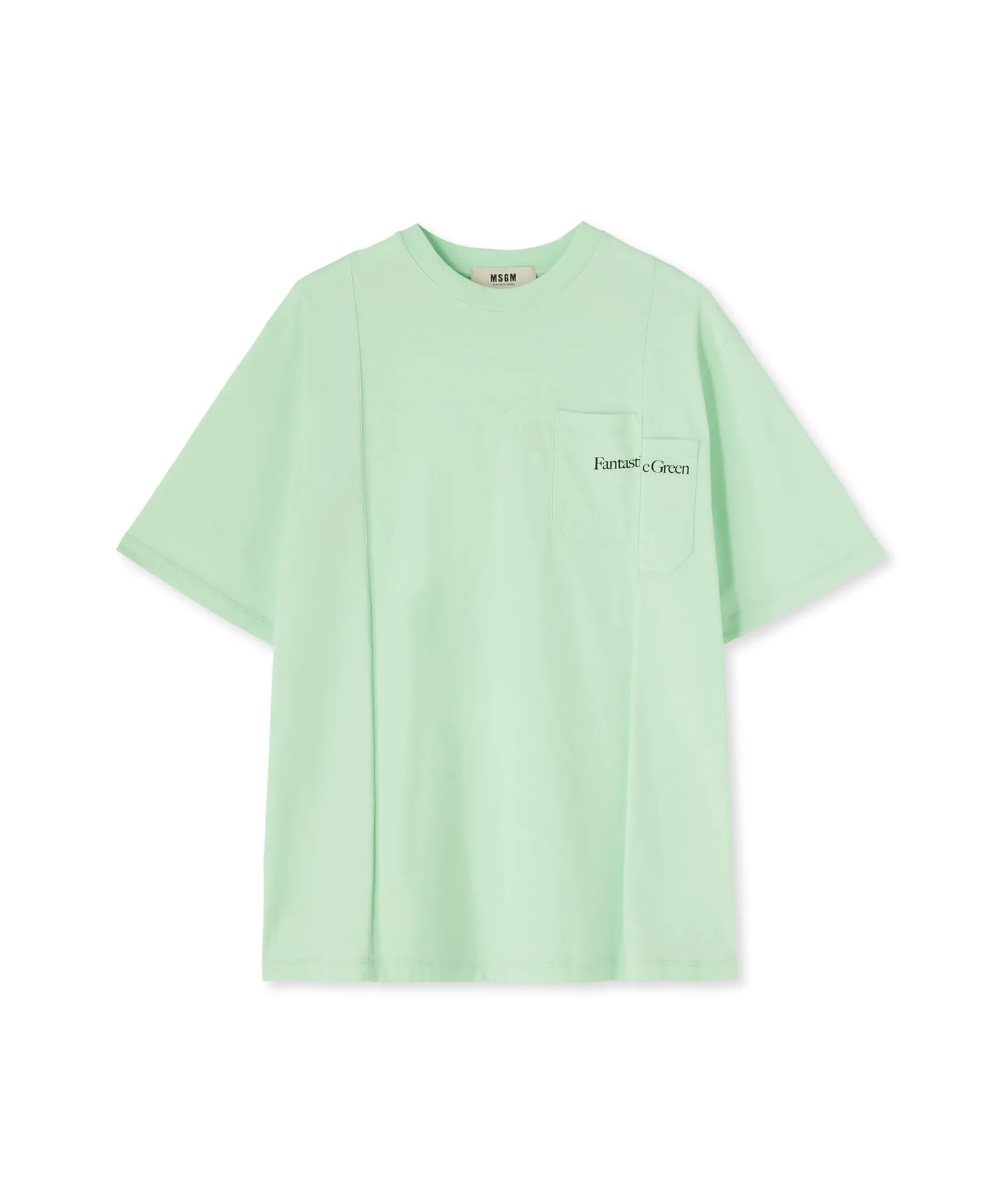 T-Shirt Girocollo In Cotone Organico Della Capsule Fantastic Green^MSGM New