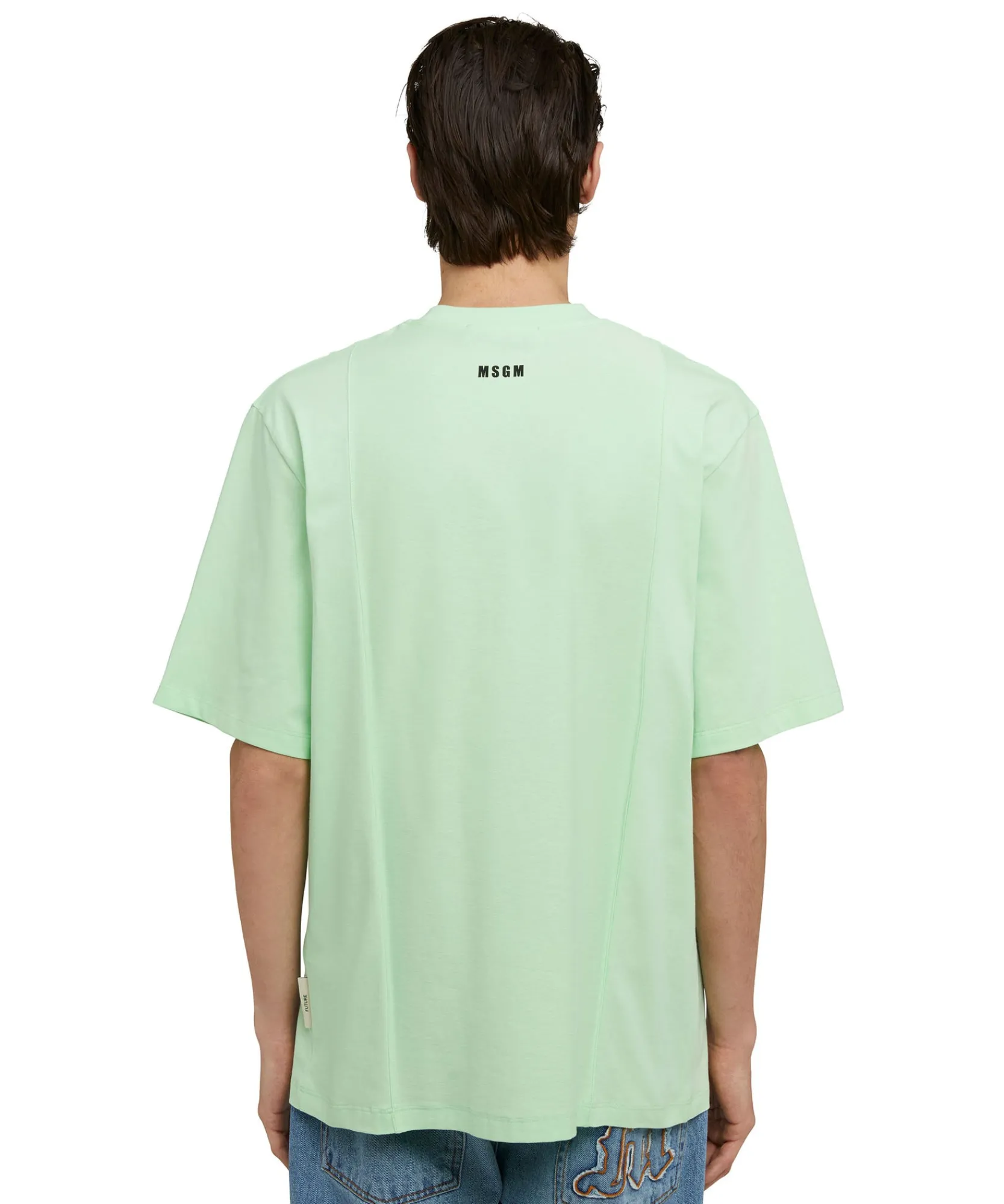 T-Shirt Girocollo In Cotone Organico Della Capsule Fantastic Green^MSGM New