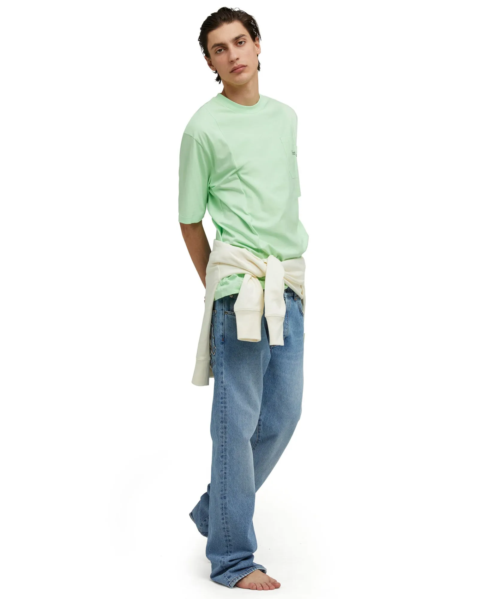 T-Shirt Girocollo In Cotone Organico Della Capsule Fantastic Green^MSGM New