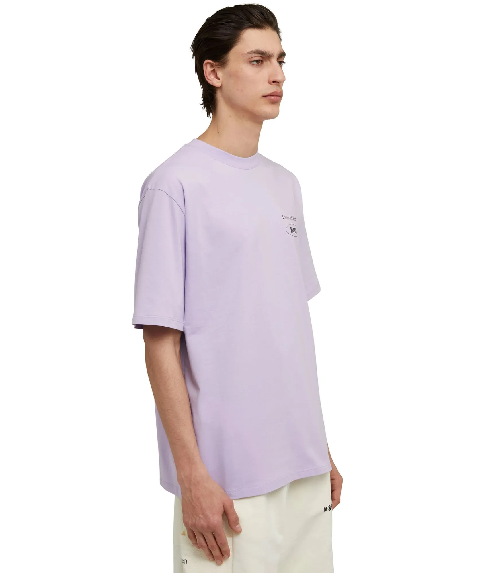 T-Shirt Girocollo In Cotone Organico Della Capsule Fantastic Green^MSGM Fashion