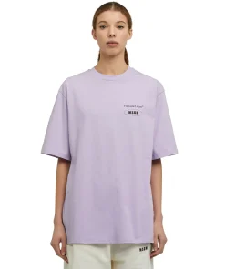 T-Shirt Girocollo In Cotone Organico Della Capsule Fantastic Green^MSGM Fashion