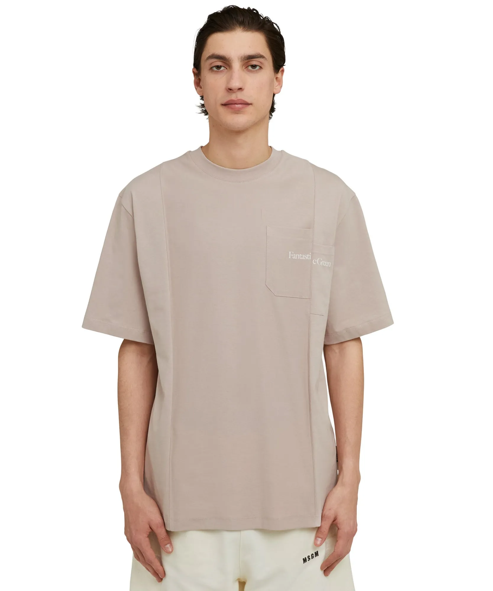 T-Shirt Girocollo In Cotone Organico Della Capsule Fantastic Green^MSGM Online