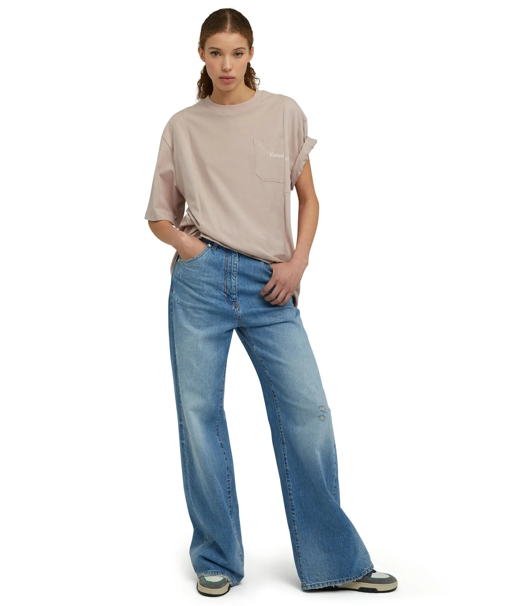 T-Shirt Girocollo In Cotone Organico Della Capsule Fantastic Green^MSGM Online